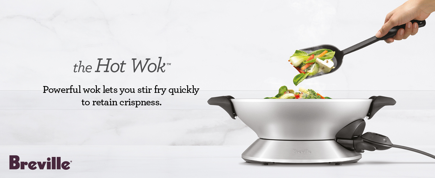 Breville BEW600XL Hot Wok, Brushed Stainless Steel
