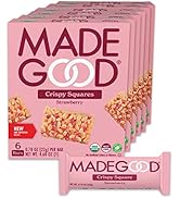 MadeGood Crispy Squares, Strawberry (36 Count) Gluten Free Snacks