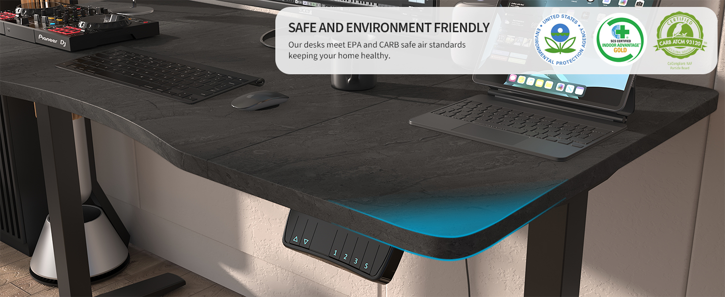 Monomi Height Adjustable Electric Standing Desk, 55 x 28