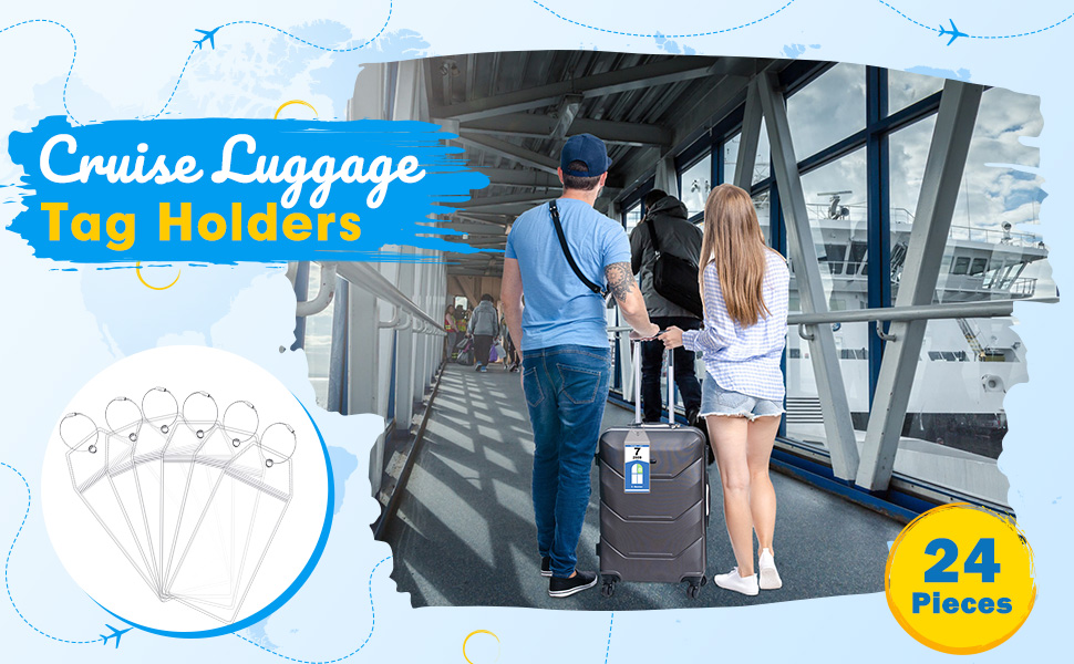 Woanger 24 Pack Cruise Luggage Tags Holder for 2025 Cruise Ship Essentials Water... 9 1