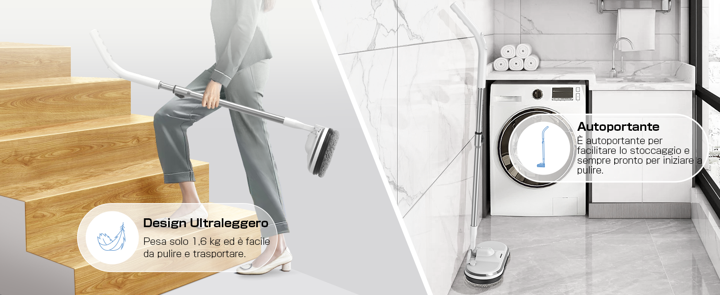 Design Ultraleggero di solo 1,6 kg ed è facile da pulire e trasportare