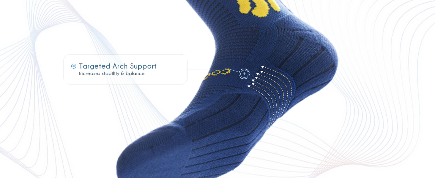 BRISIRA Coolmax Bamboo Viscose Compression Running Socks