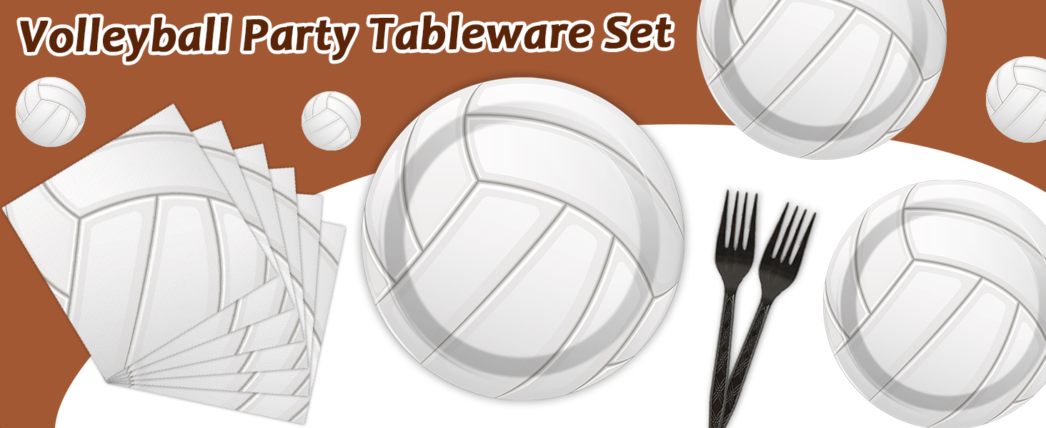 96pcs Volleyball Birthday Party Supplies Sports Paper