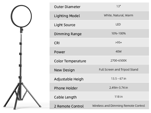 ring light with stand
