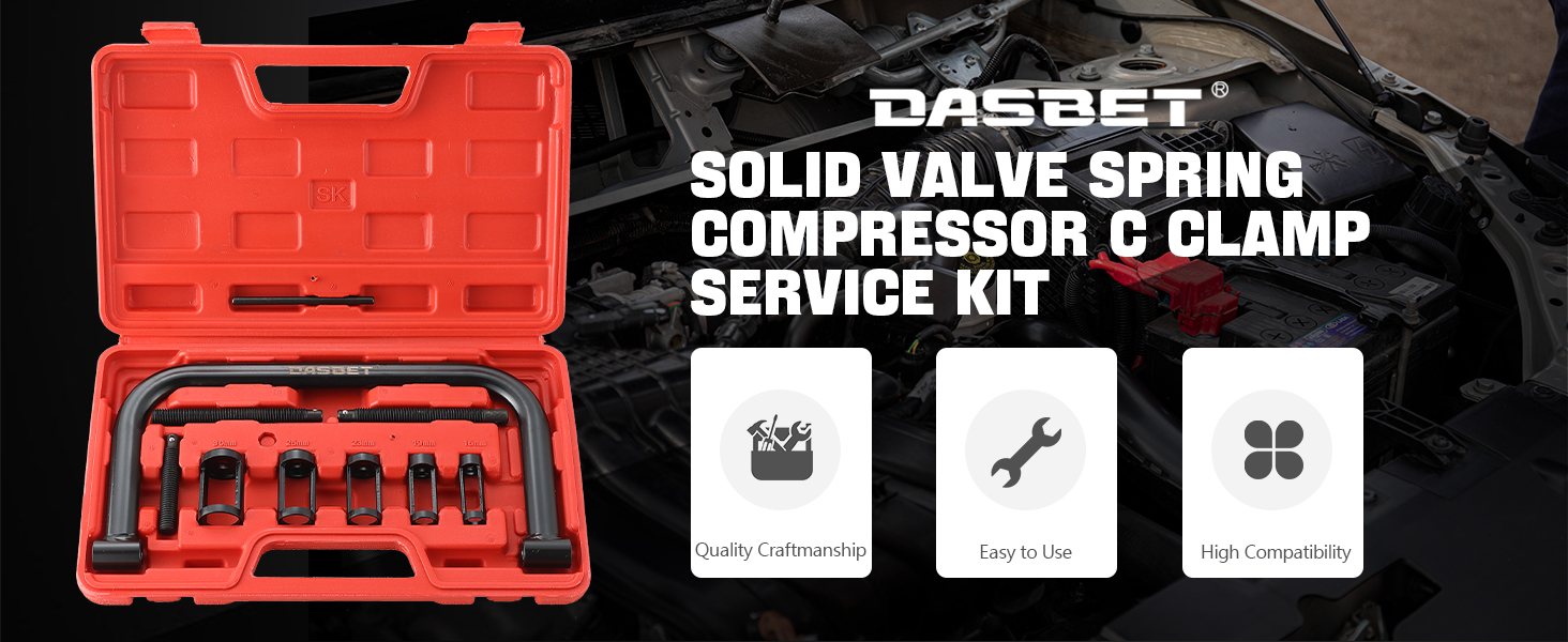 DASBET Auto Solid Valve Spring Compressor C Clamp Service Kit, Valve Train Tools Amazon Canada