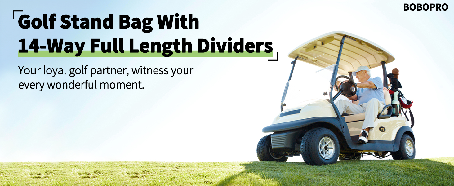 14 Way Golf Stand Bag, Golf Bags for Men with Stand, Full