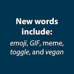 New words include: emoji, GIF, meme, toggle, and vegan.