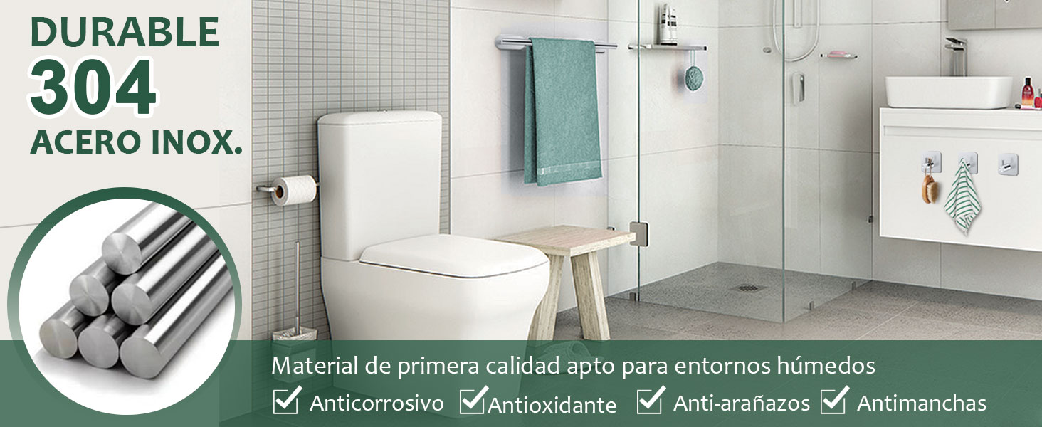 Toalleros Baño, JiGiU 4 Piezas Toallero Adhesivo Juego de ...