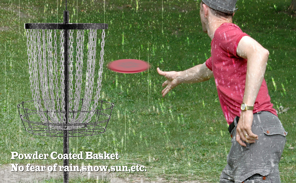 Amazon.com : Disc Golf Basket,Heavy Duty 24 Chain Portable