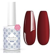 MelodySusie Fleurwee Plant Based Gel Nail Polish, Hema Free Rose Red Nail Polish, Soak Off UV LED...