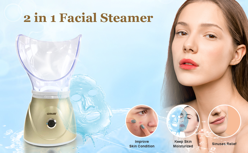Longem Facial Steamer Professional Face Steamer for Facial Deep