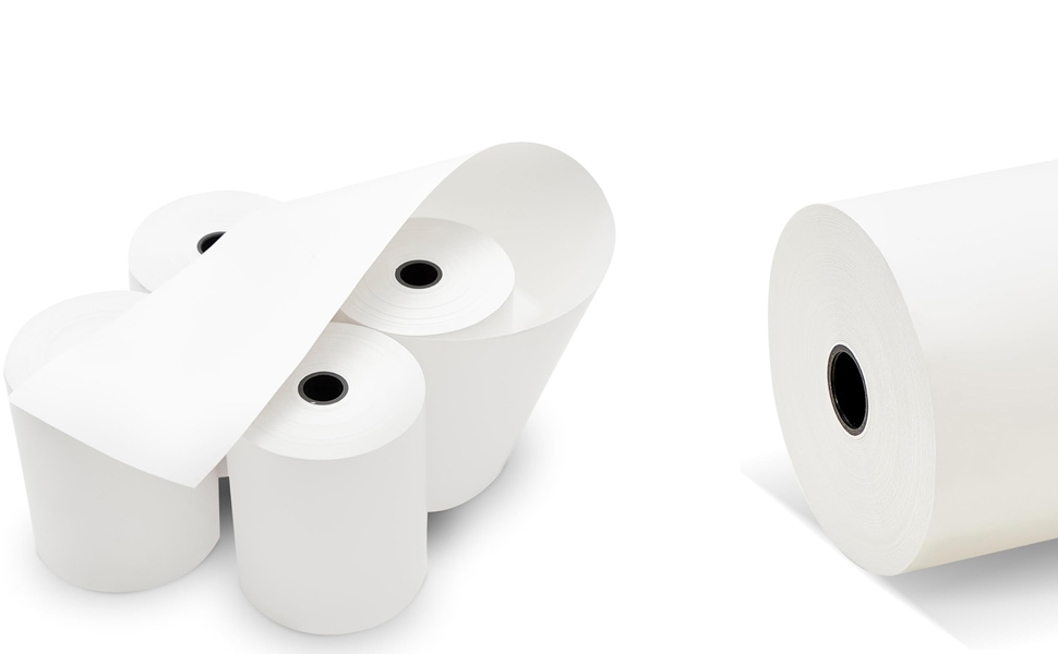 MilaMima Thermal Cash Registers Paper Rolls 50 Rolls 3 1/8" x 180' BPA
