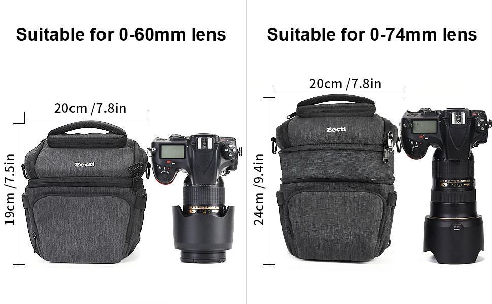 Camera Bag with Retractable Main Compartment Design