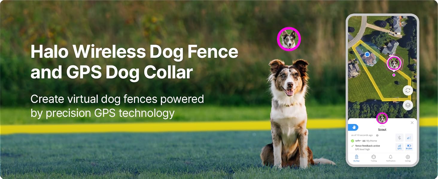 Halo Collar 3 GPS Dog Fence Multifunction Wireless Dog Fence & Training Collar