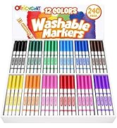 Amazon.com: Officygnet 288 Count Washable Markers Bulk, Coloring