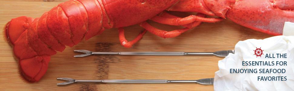 Nantucket Seafood; seafood essentials; seafood tools; lobster picks, lobster pick set