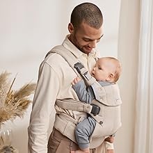 BabyBjörn Baby Carrier Harmony, Woven mélange, Light beige