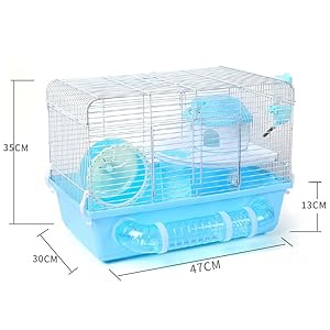 Amazon | Gifty ハムスター ケージ 飼育セット 大きい 深底 2階