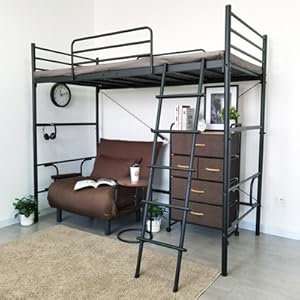 Amazon｜山善(YAMAZEN) ロフトベッド 幅98×奥行204×高さ181