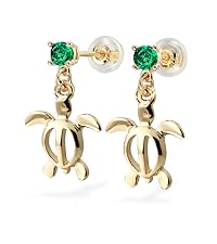 【 K14 】 ホワイトゴールド ピアス ホヌ カメ ハワイ ハワイアンジュエリー ピアス 14金 14K ゴールド ホヌ 海亀 カメ