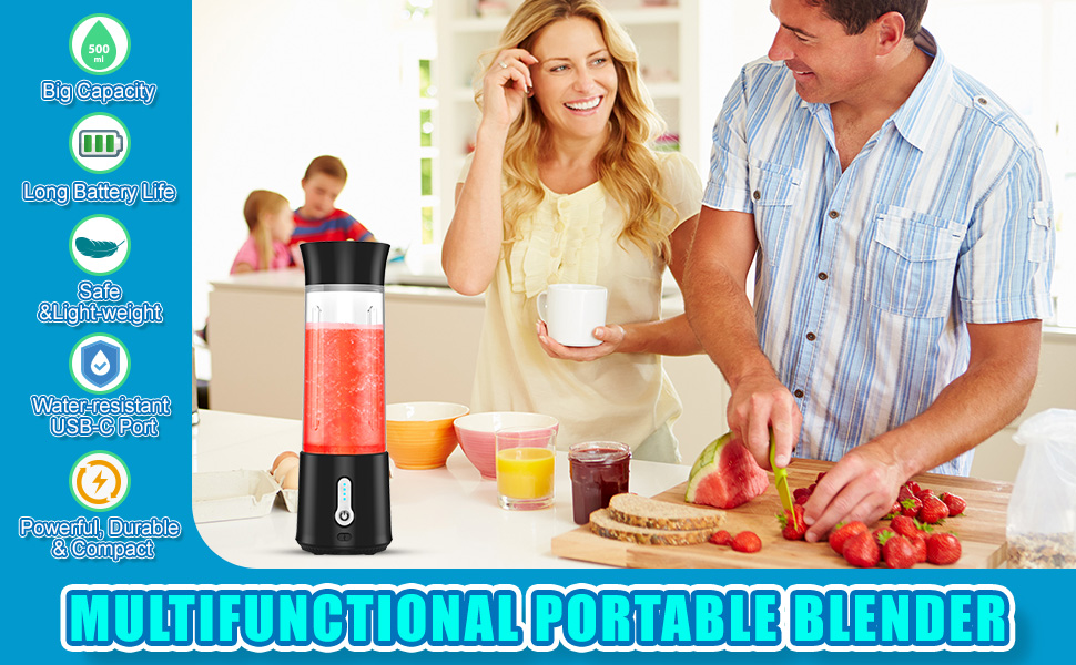 Amazon.de Smoothie Maker to go Blender 500mL Tragbarer Mixer