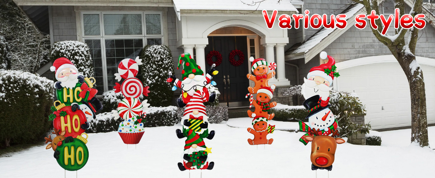 Christmas Candy courtyard stake