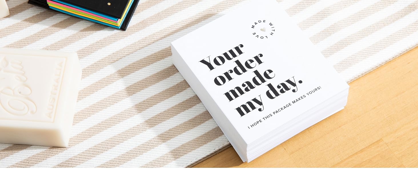 your order made my day business card inserts