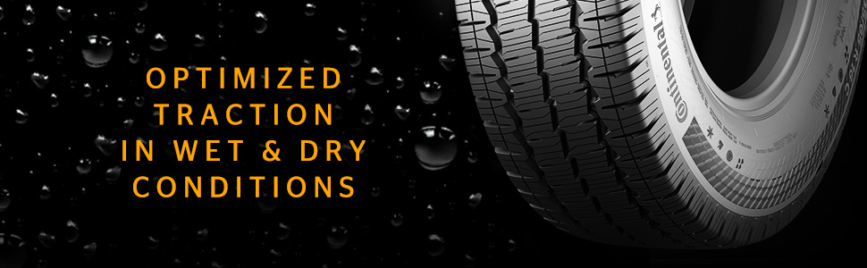 Continental VanContact A/S tires optimized traction in wet & dry conditions