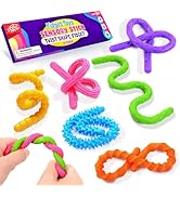 Sensory Fidget Toys Kids Adults: 6 Pack Textured Toddler Sensory Stick for Autism Kids Calming Do...