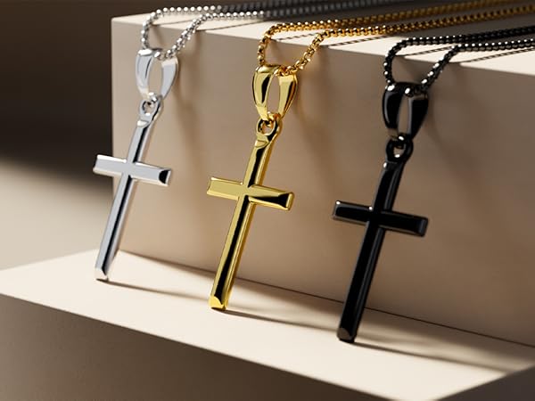 アクセサリー GARNI Essential Cross Necklace 53cm Fashion Vintage Cross Pendant Necklace for Women Men Gift