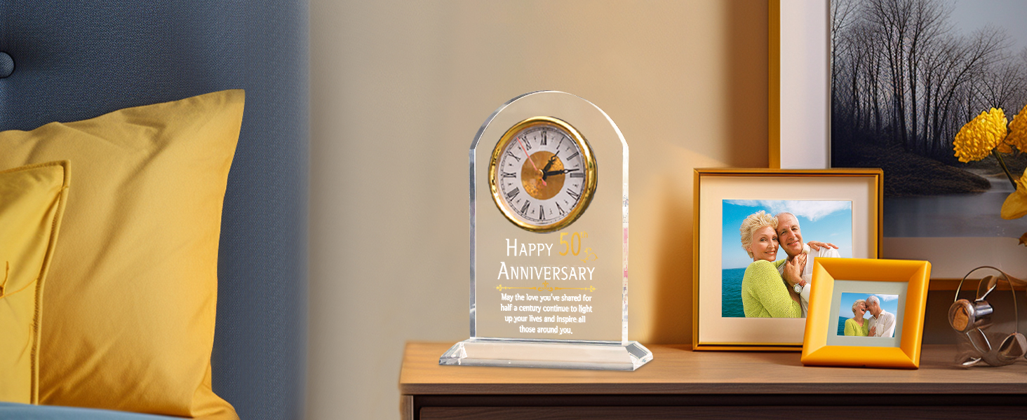50th Anniversary Crystal Clock