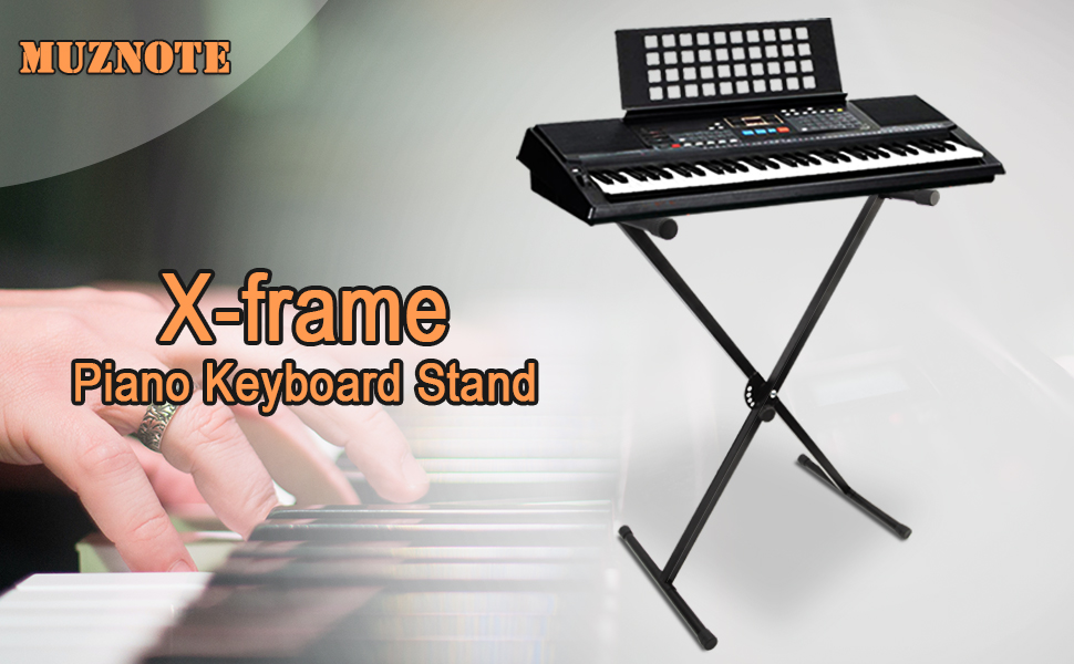 MUZNOTE Adjustable Keyboard Stand, SingleX Piano Stand