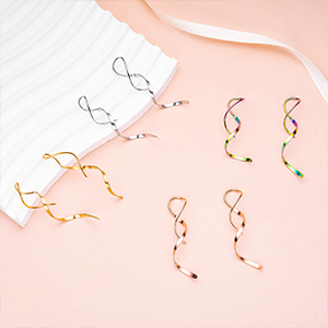 spiral threader earrings