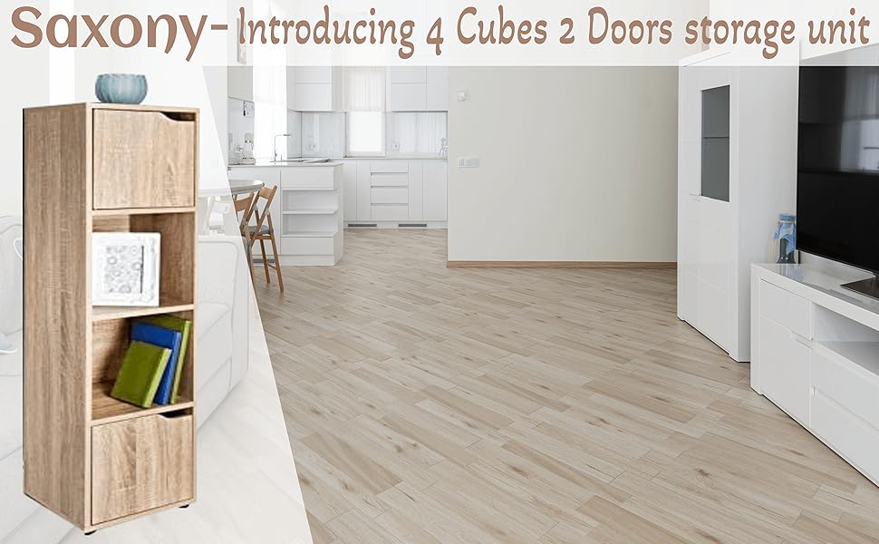 Saxony® Cube Storage Unit Bookcases and Shelving Units with Drawers 4