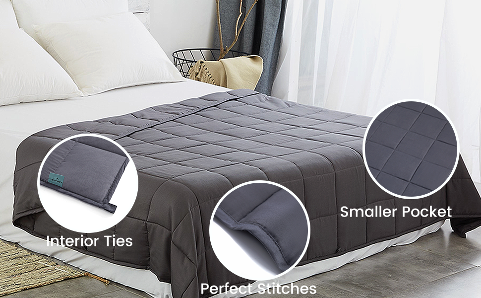 SYRINX Cooling Weighted Blanket Queen Size (15 Pounds 60