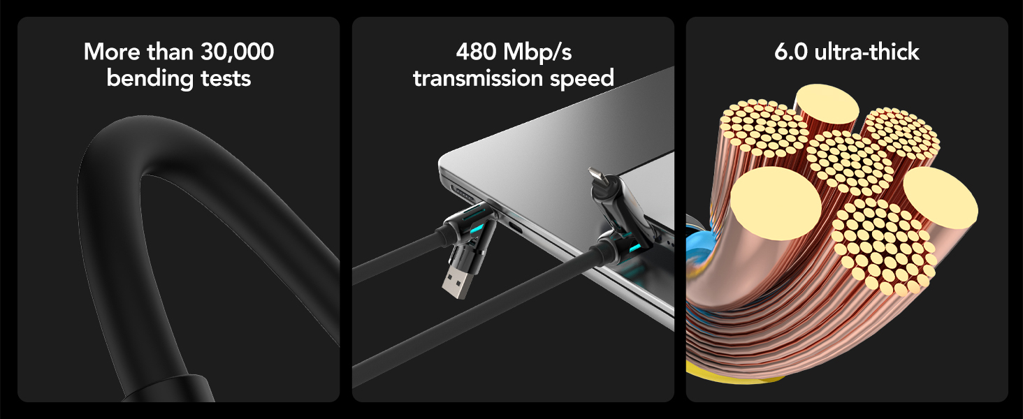 MFish 4-in-1 Universal USB Charging Cable with Carrying Case