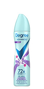 Degree Advanced Lavender & Waterlily Antiperspirant Deodorant Dry Spray, 3.8 oz