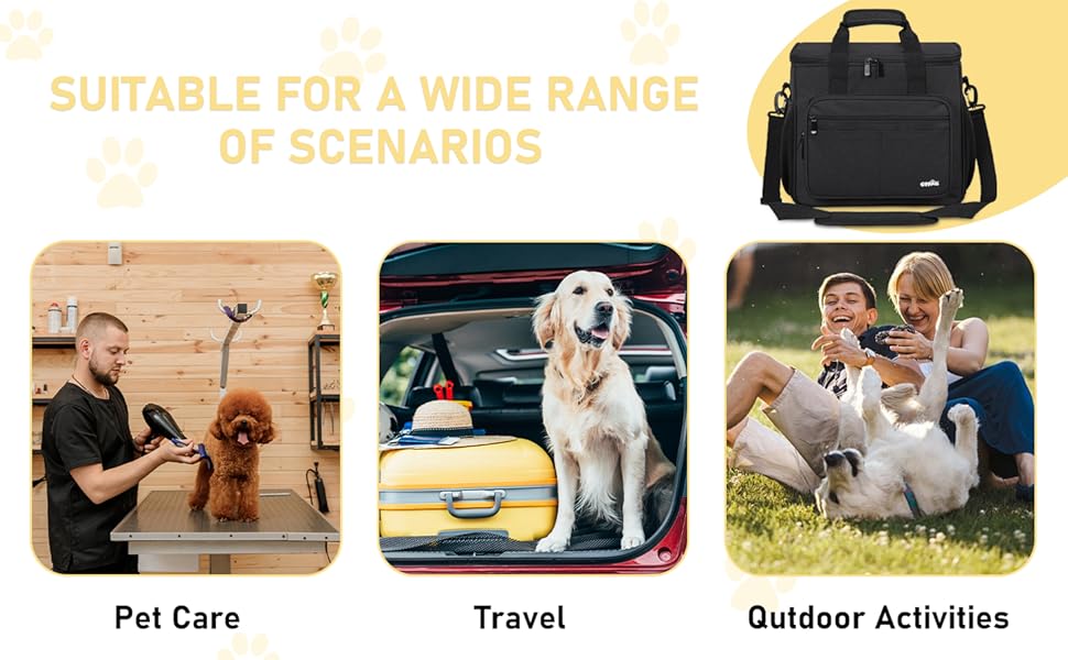 Pet Grooming Tote Bags Supplies Organizer Case Dogs Cats Tool Organizer Tote