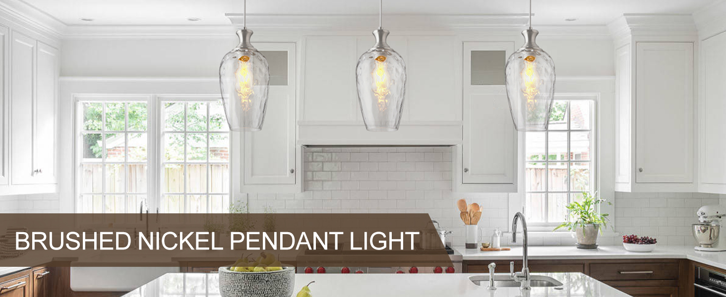 Nickel pendant light
