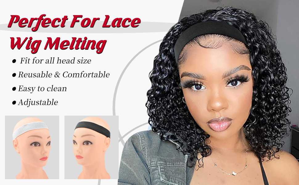 MRTREUP Elastic Bands For Wig 3Pcs Lace Band Edge Band For