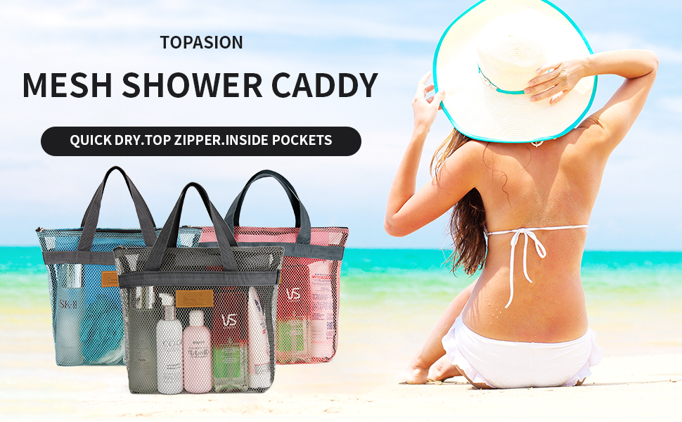 topasion mesh shower caddy bag