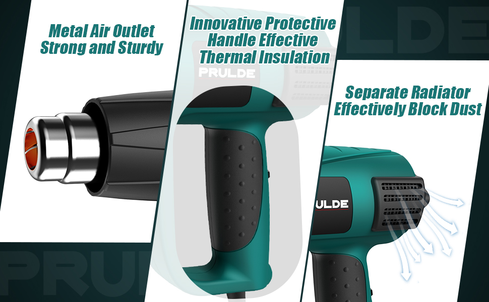 PRULDE Heat Gun Variable Temperature, PLD2030 Hot Air Gun with LCD