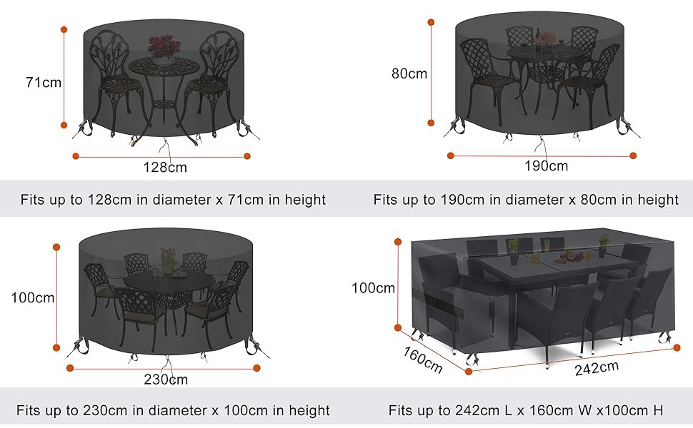 dining coffee round table cover winter extra storage box protector tall covering circle protective