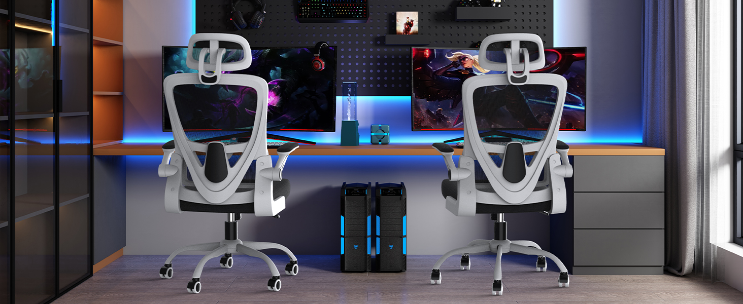 Laziiey Home Office Desk Chairs Ergonomic Chair with Lumbar