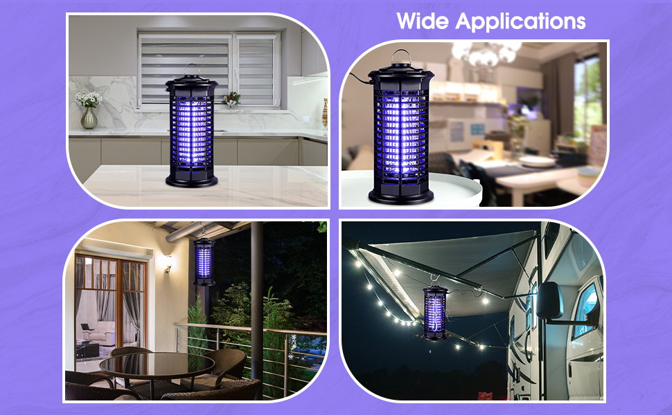 3 Pieces Bug Zapper Outdoor Indoor with Light Electric