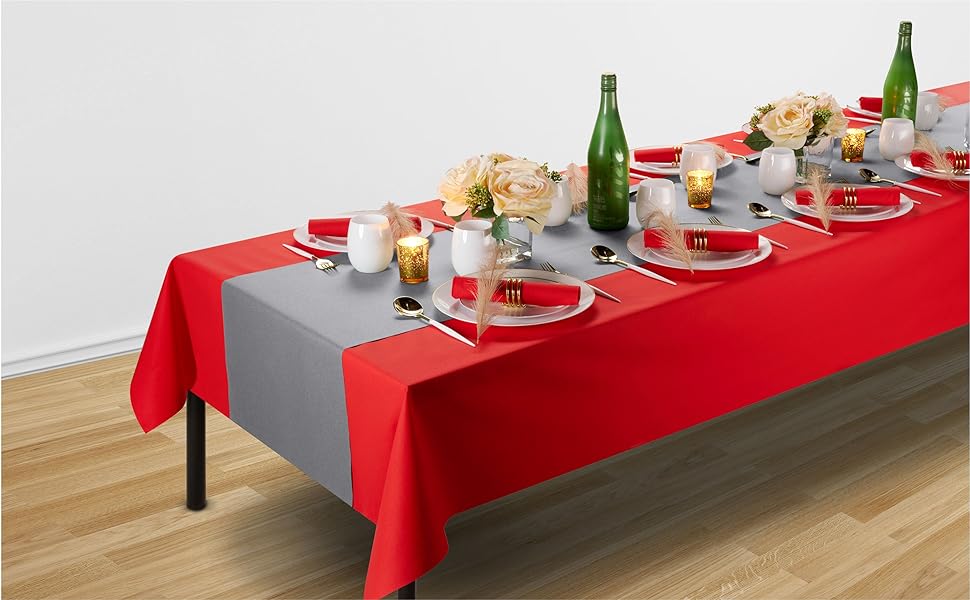 Disposable Table Runner for Dining Table, 16" 20Pack Linen