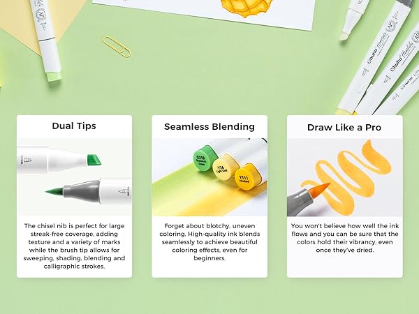 Ohuhu マーカーペン 筆タイプ 216色 イラストマーカー 筆・細字 Amazon | Ohuhu マーカーペン 筆タイプ 216色217本 プロ愛用