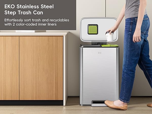 Amazon.com: EKO Madison Brushed Stainless 25L+20L Dual