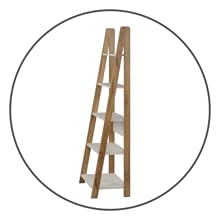 DeckUp Plank RENO Engineered Wood Book Shelf and Display Unit (Wotan Oak and White) SPN-FOR1