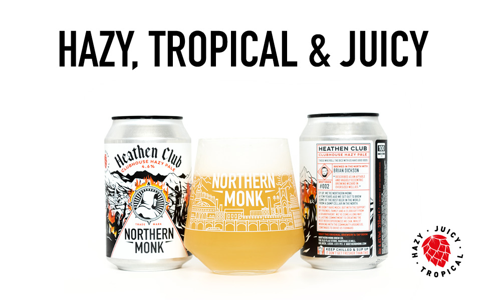 Northern Monk Brew Craft Beer Gift Set 6 x 300ml Cans & Glass